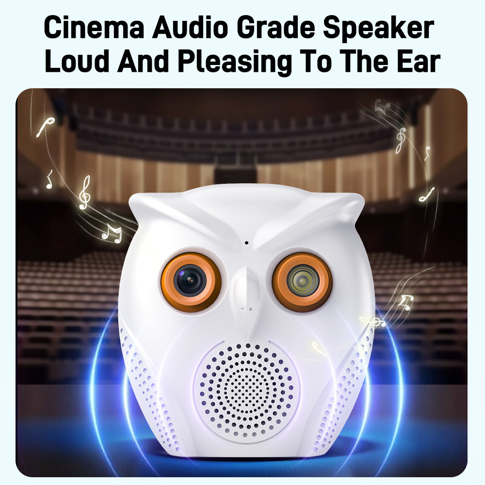 Owl-Shaped Smart Security Camera & Bluetooth Speaker | 1080P HD, Voice Alarm, Night Vision, WiFi Remote, Cloud/TF Storage (2 Colors)