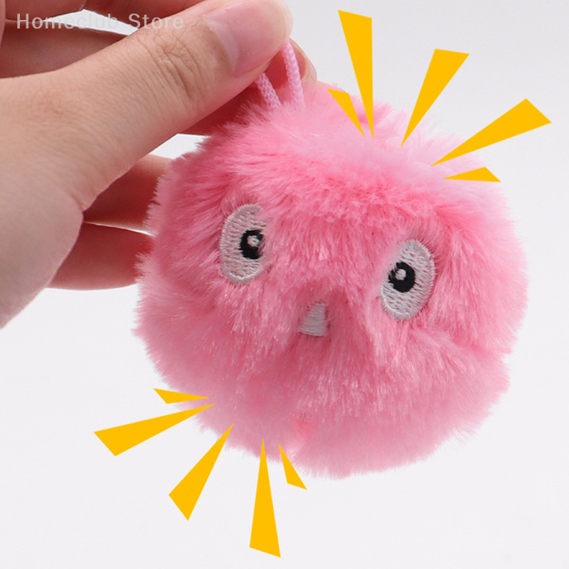 Smart Cat Toys Interactive Ball Plush Electric Catnip Training Toy Kitten Touch Sounding Pet Product Squeak Toy Ball Cat Play