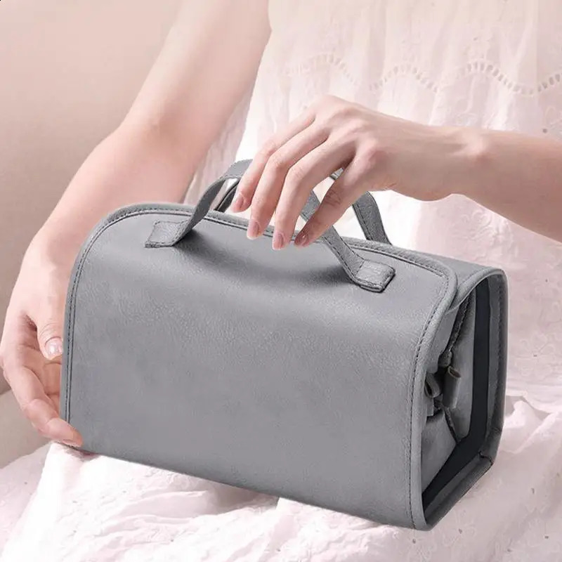 Ship from US 4in 1 Makeup Bag Mesh Cosmetic Case for Women Portable Travel Toiletries Organizer Beauty Zipper Brushes Lipstick Storage 250305FBB