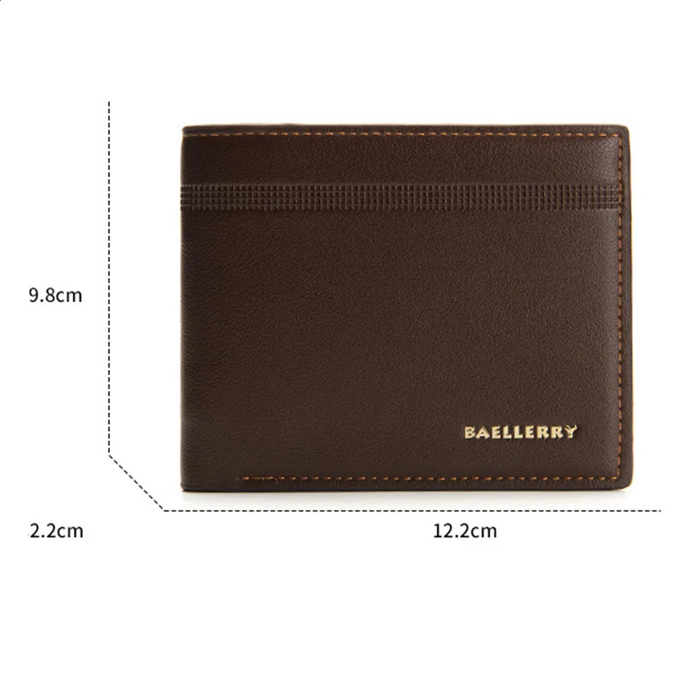 Men Wallets Name Customized Card Holder High Quality Male Purse PU Leather Business Carteria 250305