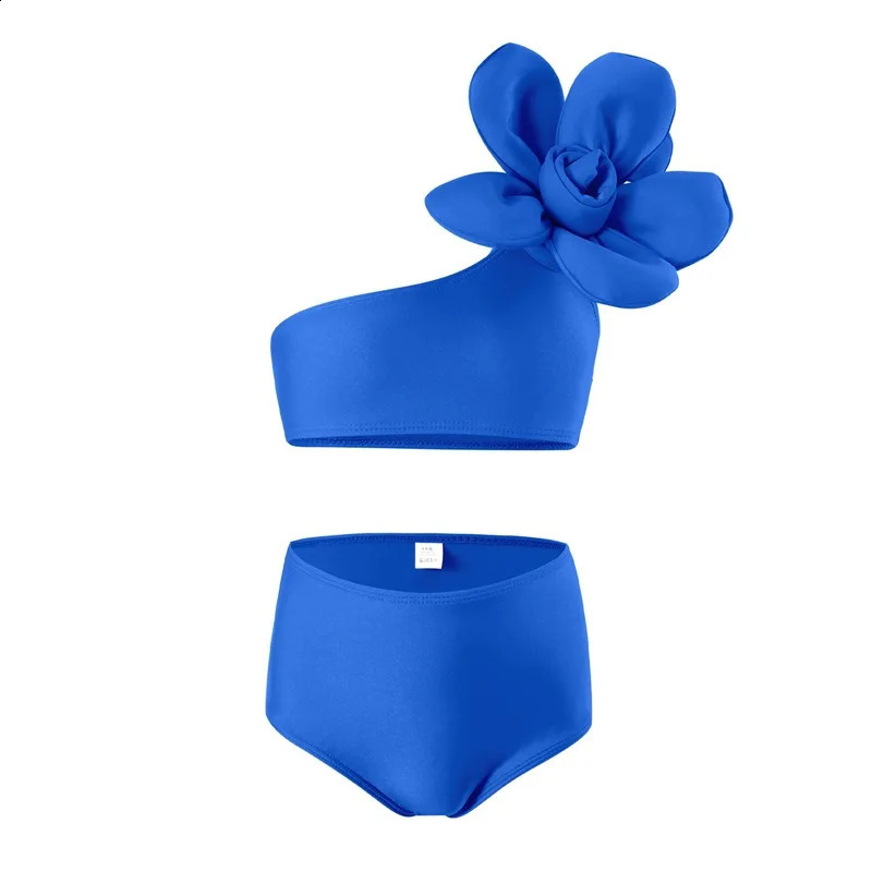 Baby Bikini Girls Sleeveless Swimsuit Set Cute Flowers Fashion Swimwear Summer Children Beach Sunny Beachwear Suit 3-12 Year 250304