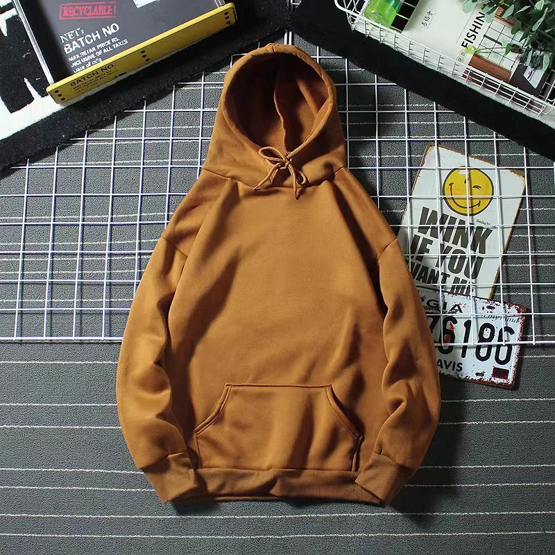 Blank Fleece Fashion Hoodies Men Pull Over Wholesale Hooded Sweatshirt Unisex Solid Hoodie In Bulk Sudaderas Con Capucha 250304