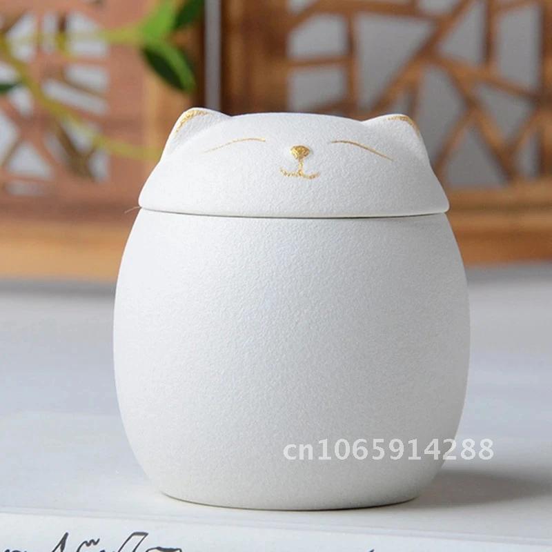 170ml Urn urn Pet Ashes Cat Shape Memorial Cremation for Decorative Urns Cat Funeral Dog urn for Black Urns-Handcrafted