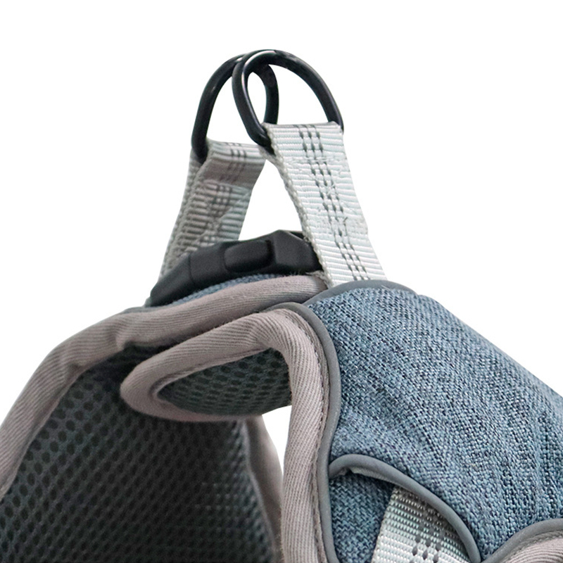 Dog Harness No Pull with 2 Leash Clips, Durable and Breathable Adjustable Soft Padded, Three Sturdy Safety Buckles Pet Harness with Easy Control Handl