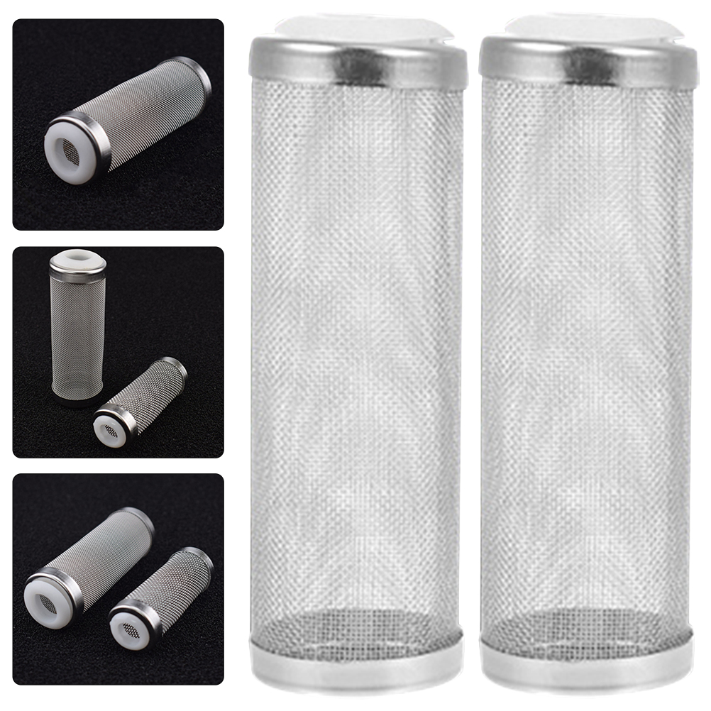 2 Pcs Filter Cover Water Outlet Protective Case Filters 304 Network Pitcher Jug Aquarium Inlet Basket