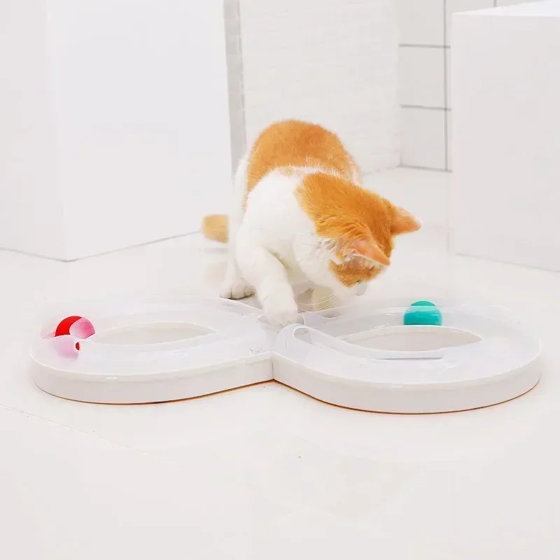 Household Cat Toy Turntable Cat Teasing Set Small Cat Tunnel Sports Stick Supplies Practice Focus Meet Nature Pet Turntable
