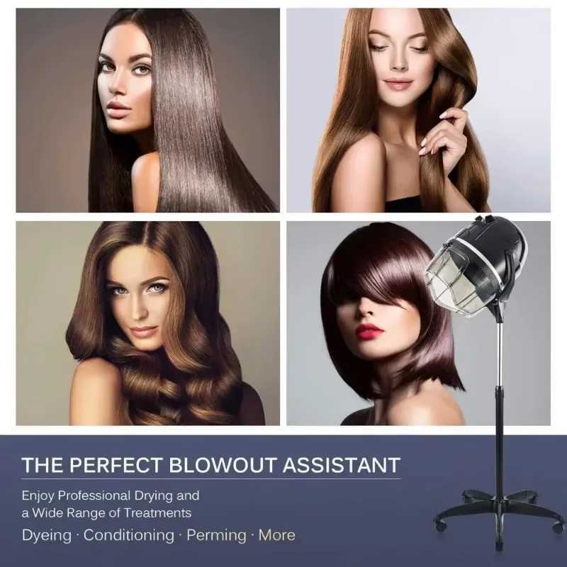 Hair Dryers Ionic hooded hair dryer 1300 watt adjustable hooded upright hair dryer used for beauty salon equipment home hydrotherapy z250305
