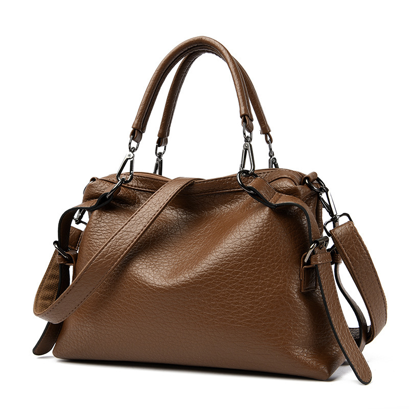 Women 2025 New Women's Texture Soft Leather Large Capacity Commuter Tote Bag Versatile Simple Handbag