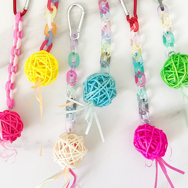 Parrot Chew Strands Bird Parakeet Bite Molar Toys Pet Bird Cage Hangable Chewing Toy Bird Items Bird Cage Toys Pet Supplies