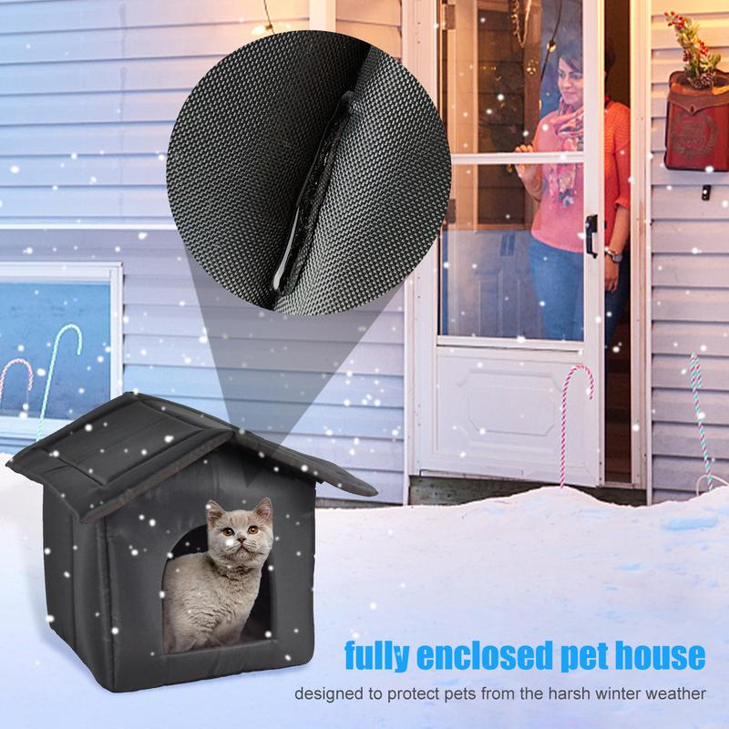 Outdoor Pet House Waterproof Oxford Cloth Cat Bed House Enclosed Kennel A Warm Windproof Shelter For Stray Cats And Dogs