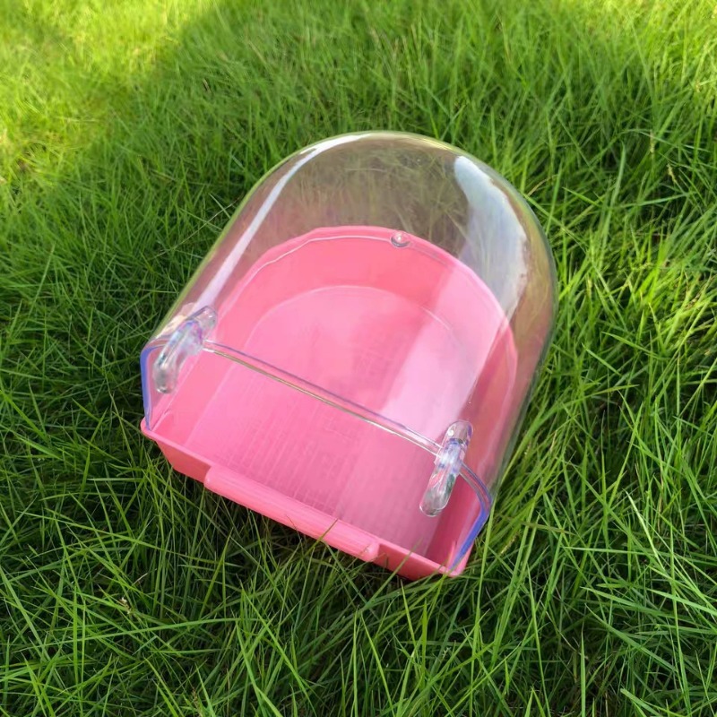 Bird Hanging Bath Cube Parrots Bathtub Bathtub Shower Box Cage Accessory for Little Bird Canary Budgerigar Cockatiel Lovebird