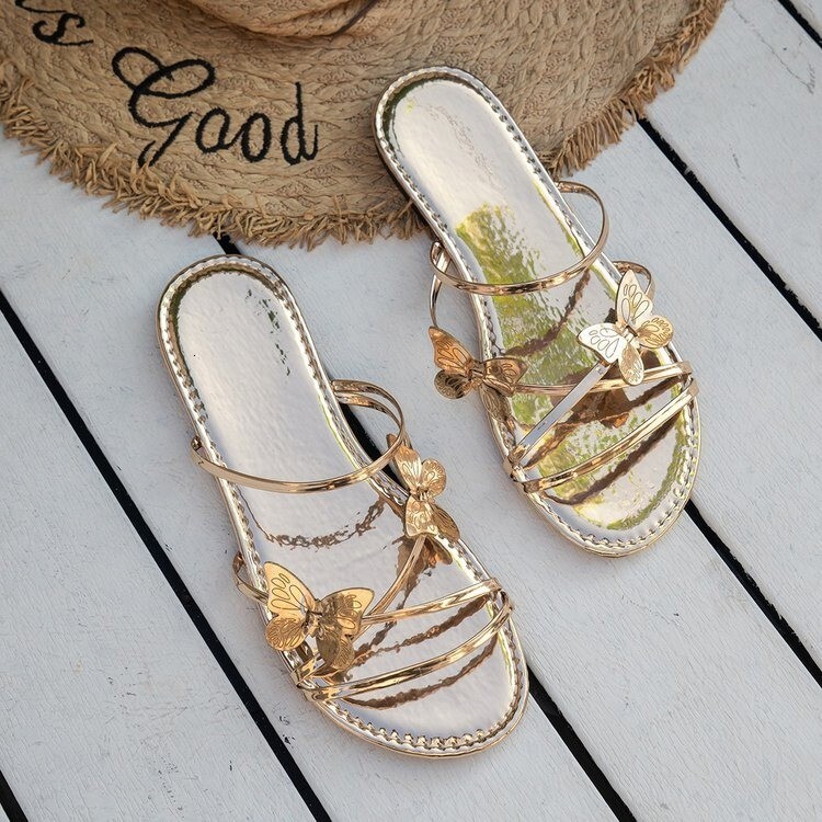 Women's casual 2025 plus size sandals new spring/summer flat top bow ddmykukumalu