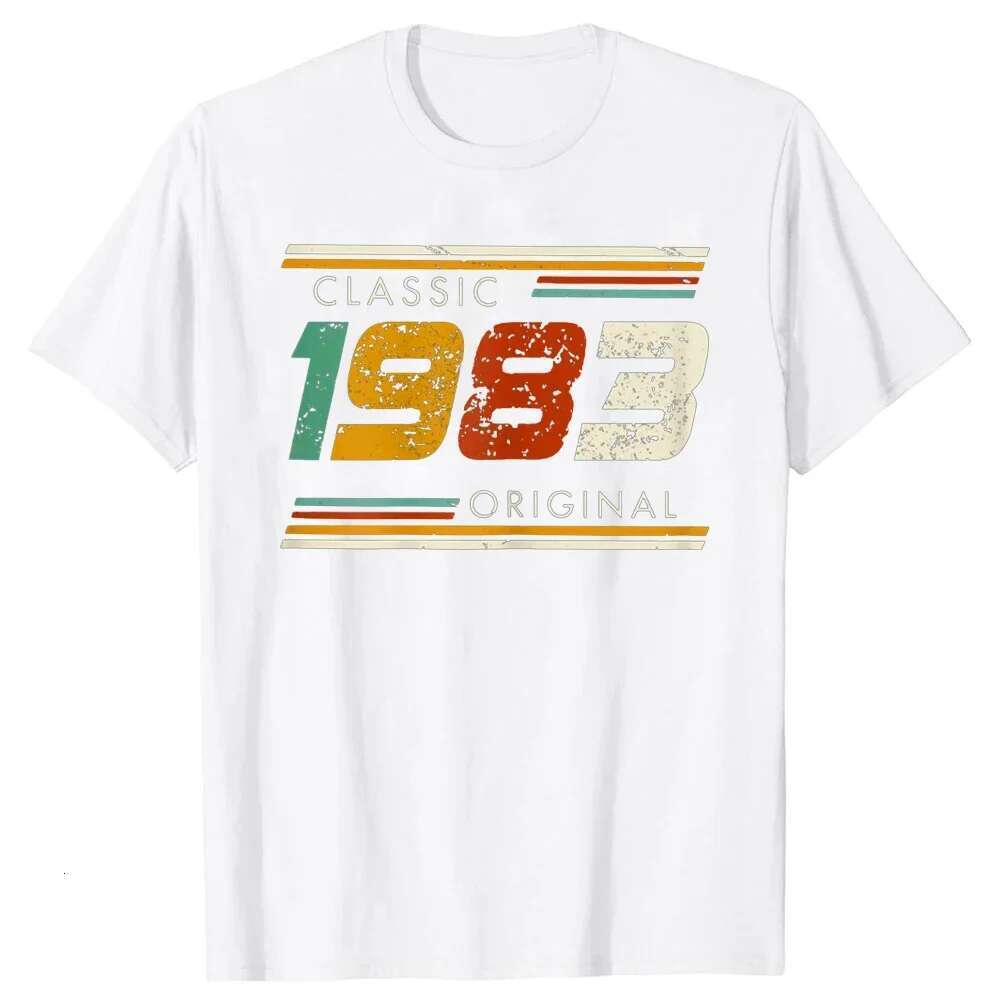 41 Year Made in 1983 Classic Original Vintage T-shirt for Men Father's Day Gift Idea Classic Accessories T-shirt Cotton T-shirts