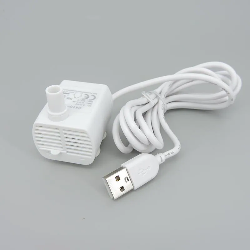 white black 5V USB Water Pump Ultra-quiet Brushless Submersible Fountain Aquarium tube hose Circulating for fish tank Pet tool