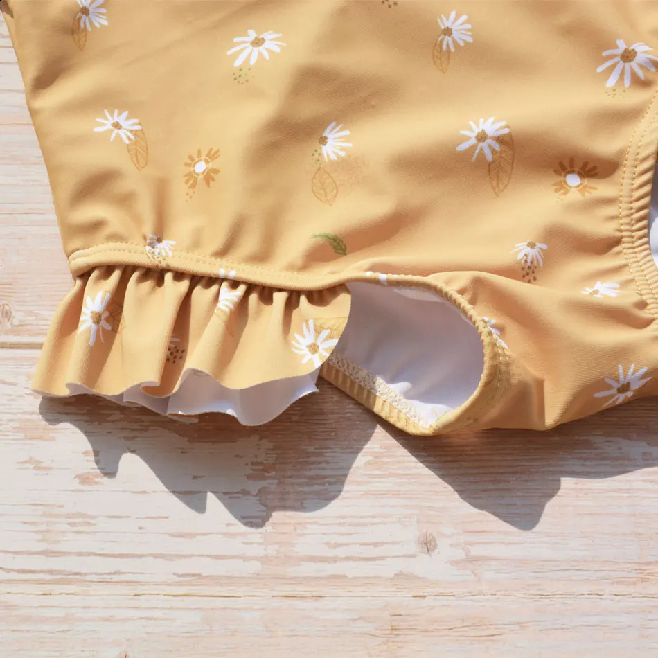 EezKoala Childrens One Piece Swimsuit Sunscreen Quick-Dry Baby Surfing Suit for Girls Swimwear Toddler Bathing Swim Cloth 250304