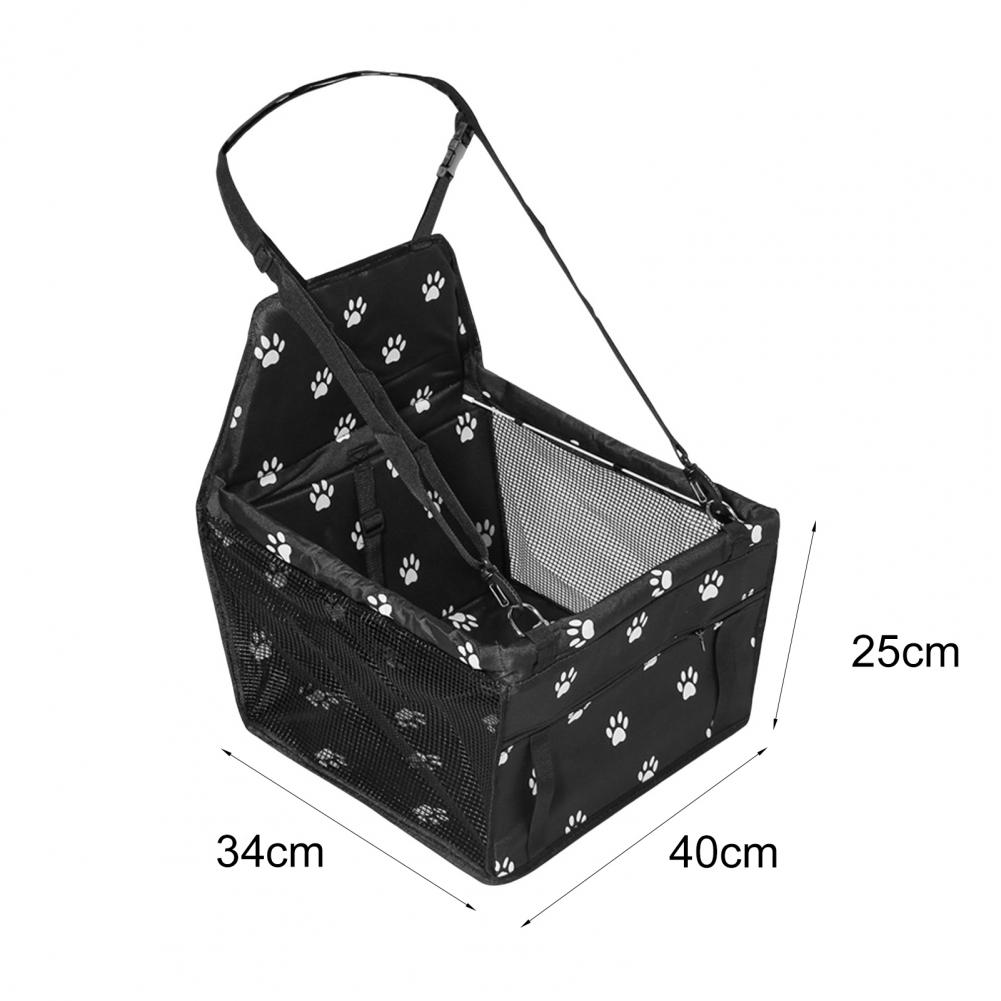 Foldable Pet Car Seat Pet Car Seat Booster Basket Waterproof Dog Car Seat Bag with Adjustable Strap for Travel for Cats