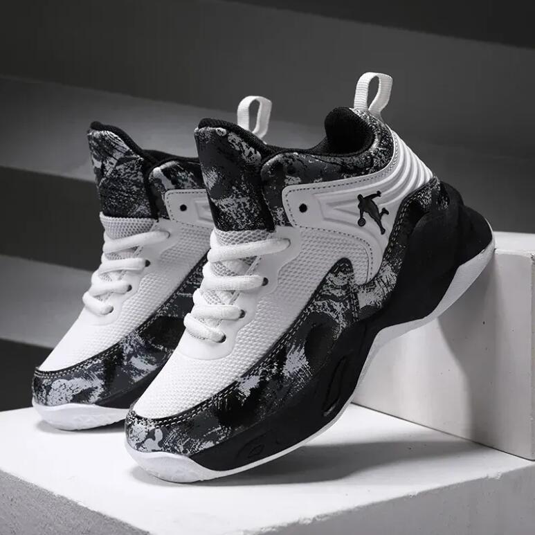 Boys Brand Basketball Shoes for Kids Sneakers Thick Sole Non-slip Children Sports Shoes Child Boy Basket Trainer Shoes Z 3.5-3