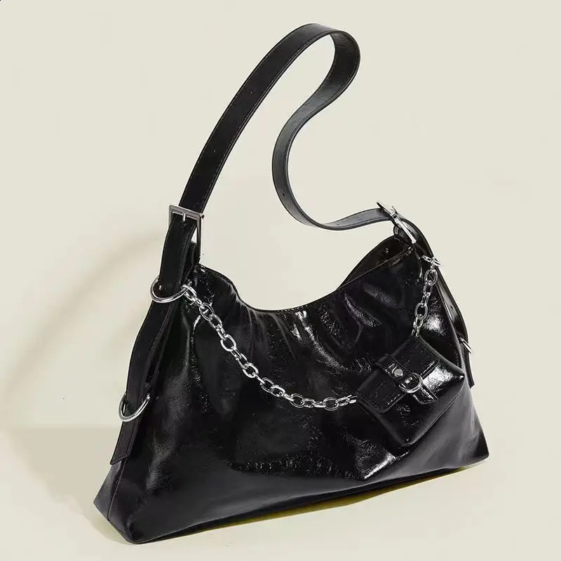 Bag for Women Fashion Shopping Bag PU Top-Handle Handbag High Capacity Silver Black Casual Leather Tote Bag 250304