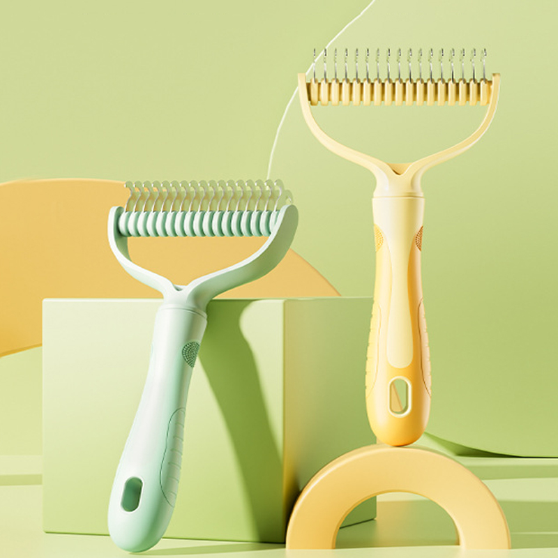 Dog Comb Stainless Steel Dog Brush Double-sided Combs for Cat Hair Knot Opening Pet Hair Remover Pet Grooming Knife Dogs Brush