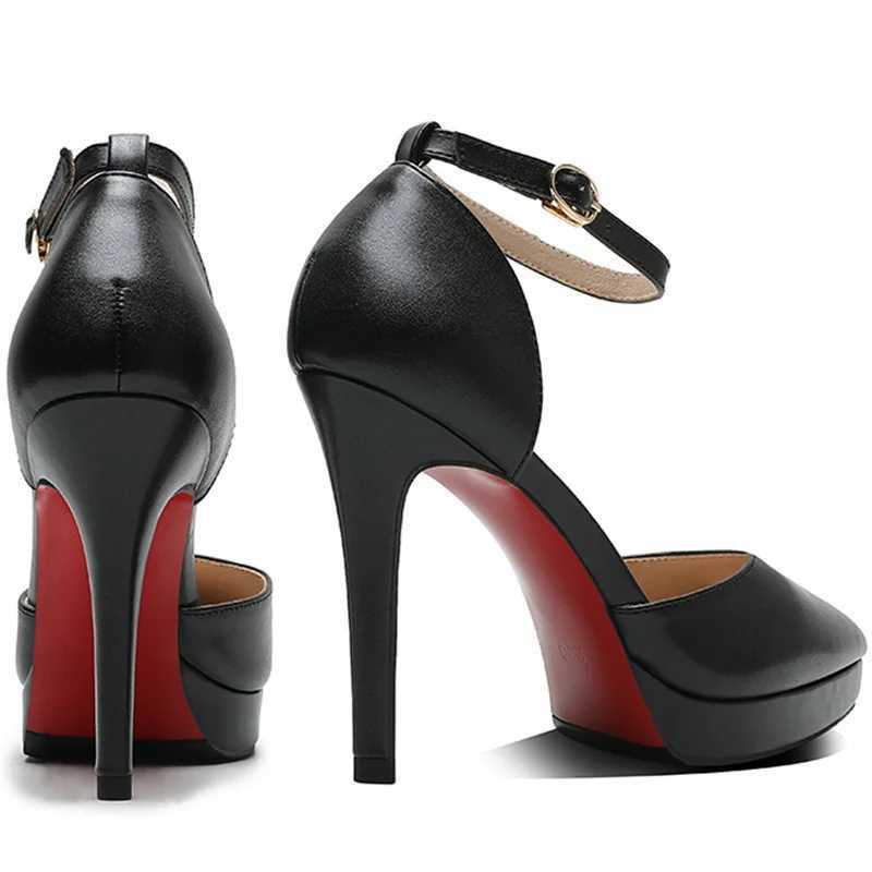New Fi Wen Pumps Shoes Waterproof Platform e-line Buckle Hollow Pointed Toe 10cm Thin High H Wens Wedding Shoes Y250304