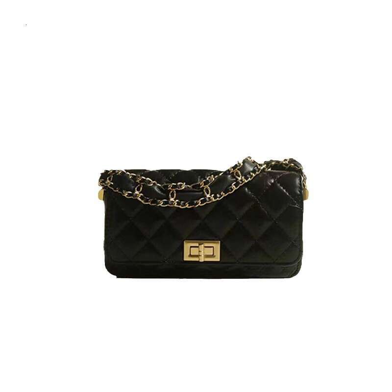 Niche High-End Diamond Grid Chain Crossbody Square For Women 2025 New Fragrant Style Leather Small Shoulder Bag