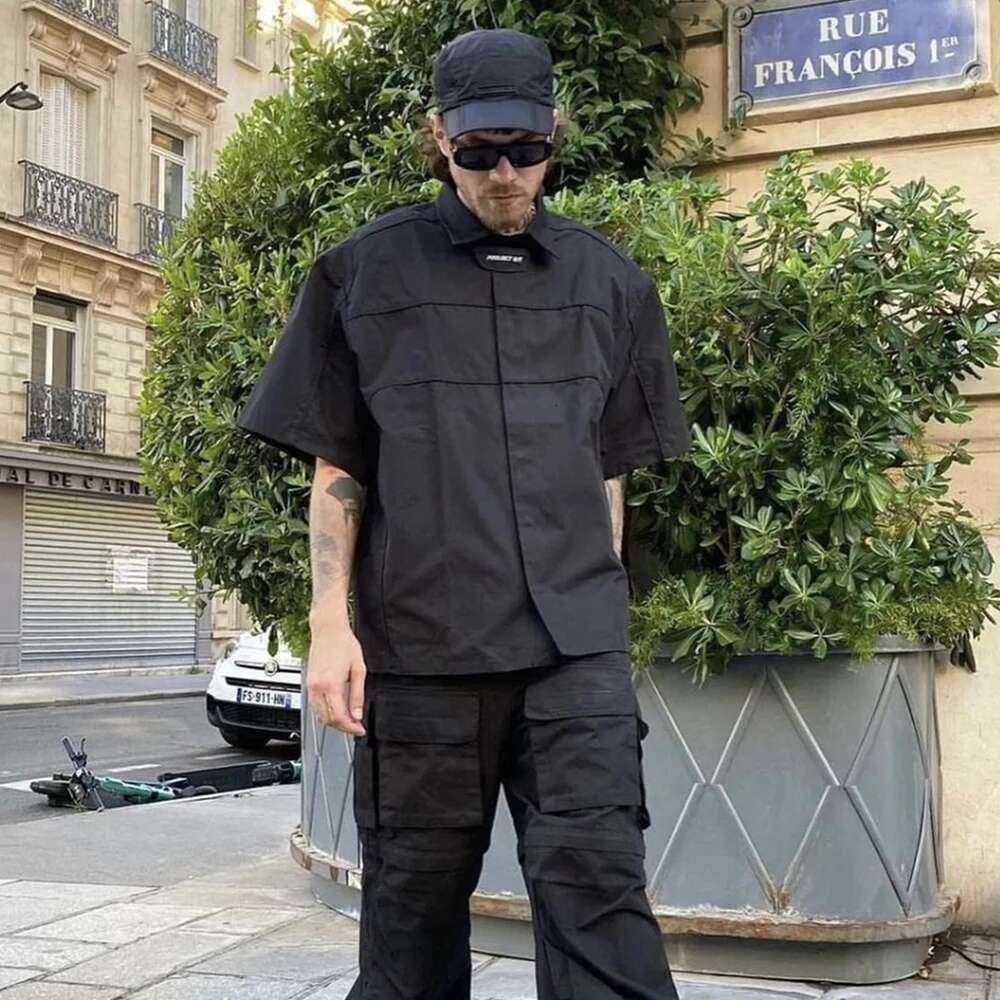Frog Drift 22Ss Streetwear Loose Oversized High Street Niche Advanced Sense Best Quality Vintage Half Sleeve Tops Shirt For Men