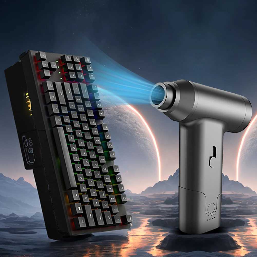 Hair Dryers 2 in 1 Air Blower Vacuum Cleaner 110000 RPM 4000mAh PC Dusters Rechargeable Cordless Air Blower for Keyboard Computer Cleaning z250305