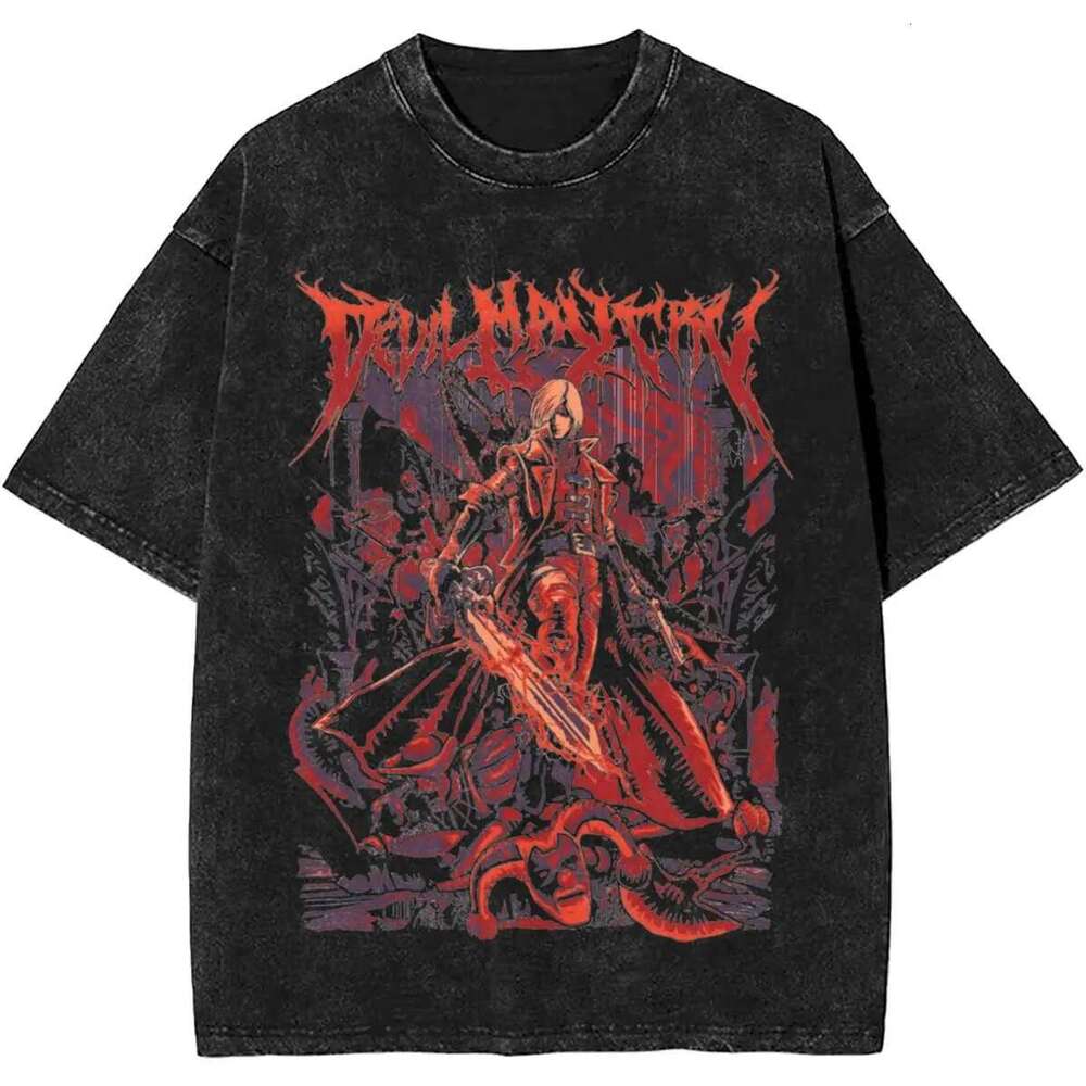 Harajuku Weary Devil Shirts May Cry Fan Art Love Game Fans Merch Fashion T-Shirts Harajuku Streetwear Short Sleeve Summer T-Shirts