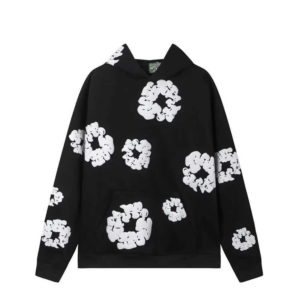Fashion New Mens Same Kapok foam Print Loose Velvet Hooded Sweater Mens Set X2503051