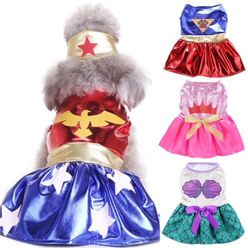 Summer Pet Princess Clothes Dog Dress Puppy Luxury Skirt Sweet Dog Clothes for Small Dogs Fancy Cat Dress Pet Floral Dog Skirt