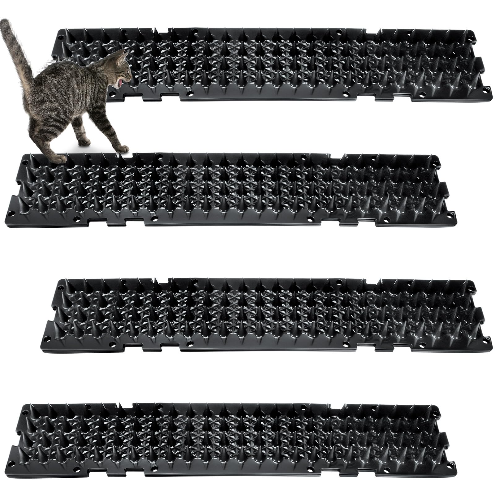 12 Pieces Cat Deterrent Mat Cat Repellent Mat with Spikes Keep Dogs Off Counter Anti Pet for Outdoor Indoor Plants Garden Sofa Window