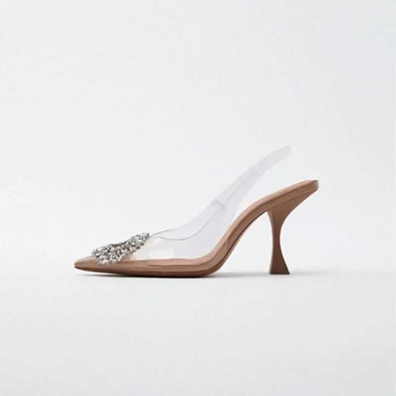 New luxury Wen Rhine high-heeled sandals Wen Rhine angle thin H pump banquet simple high H sandals Plus size 42 Y250304