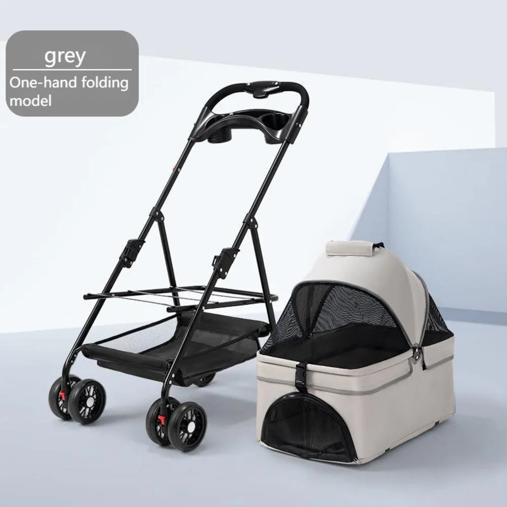 Pet Cart, Dog, Cat, Teddy Baby Stroller, Small Pet Cart, Lightweight And Foldable For Outdoor Travel