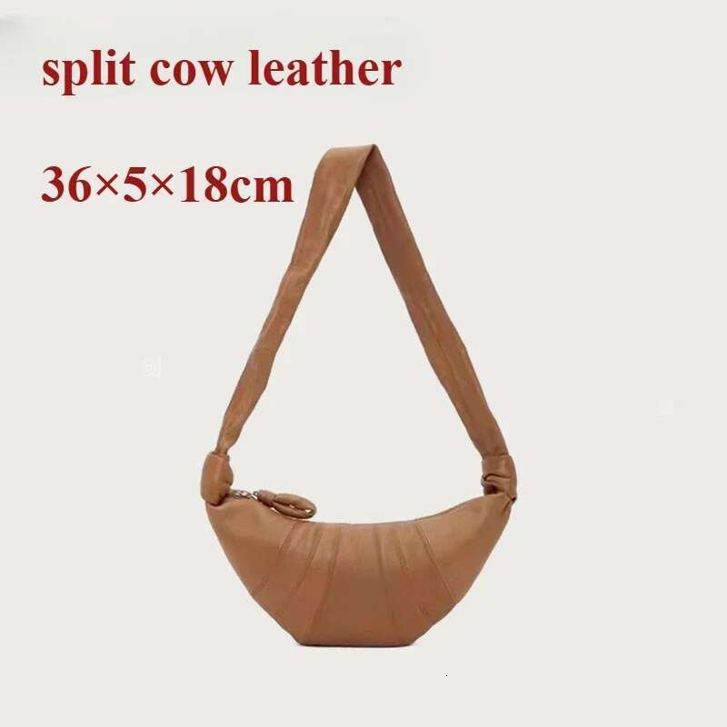 New Retro Sheepskin French Croissant Fashion Horn Bag Chest Bag Trendy Niche Net Handheld Women Large Capacity