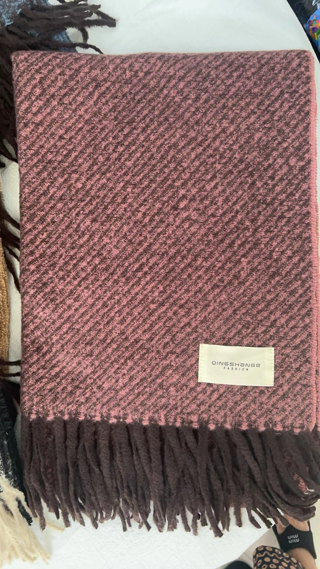 K050 New warm thick scarf women autumn and winter casual scarf men's Korean imitation cashmere all-match Korean shawl trend
