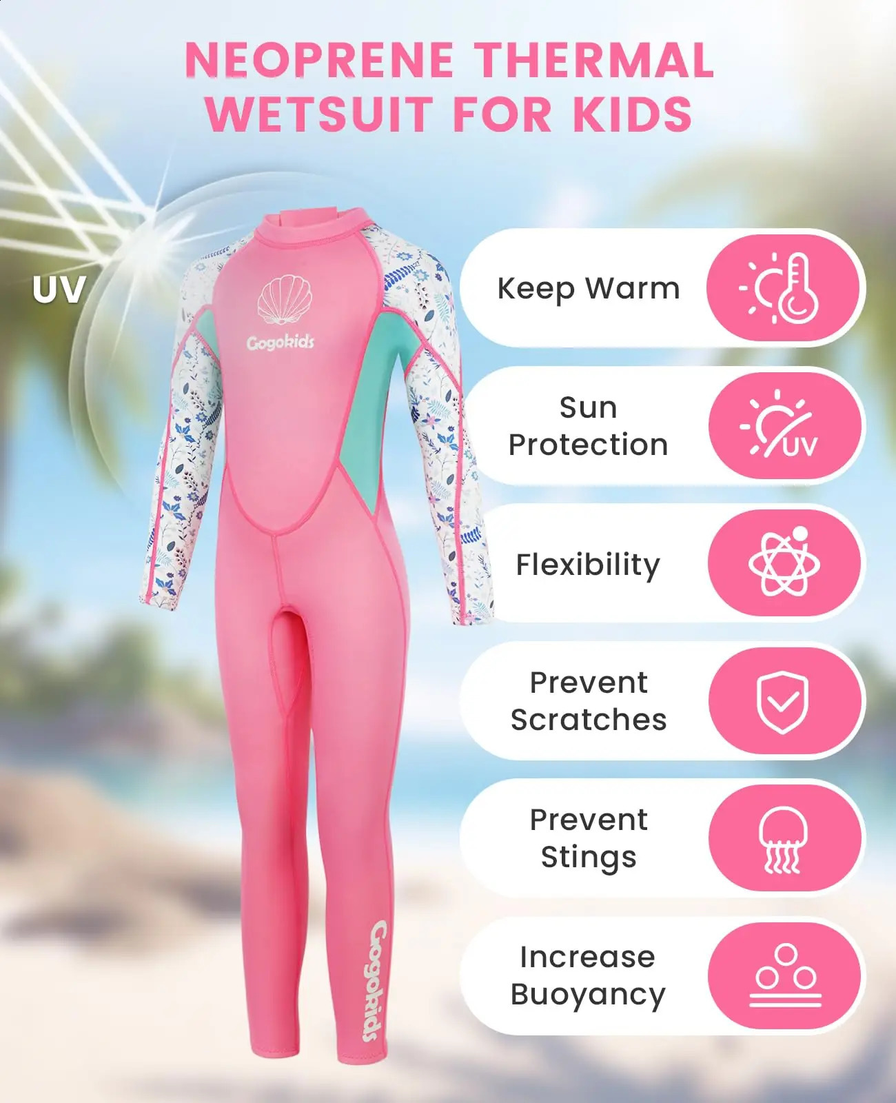 Girl Wetsuit Kids Thermal Swimsuit 2.5mm Neoprene Rash Guard Children One Piece Swimwea All in One Sunsuit Sun Protection UV 50 250304
