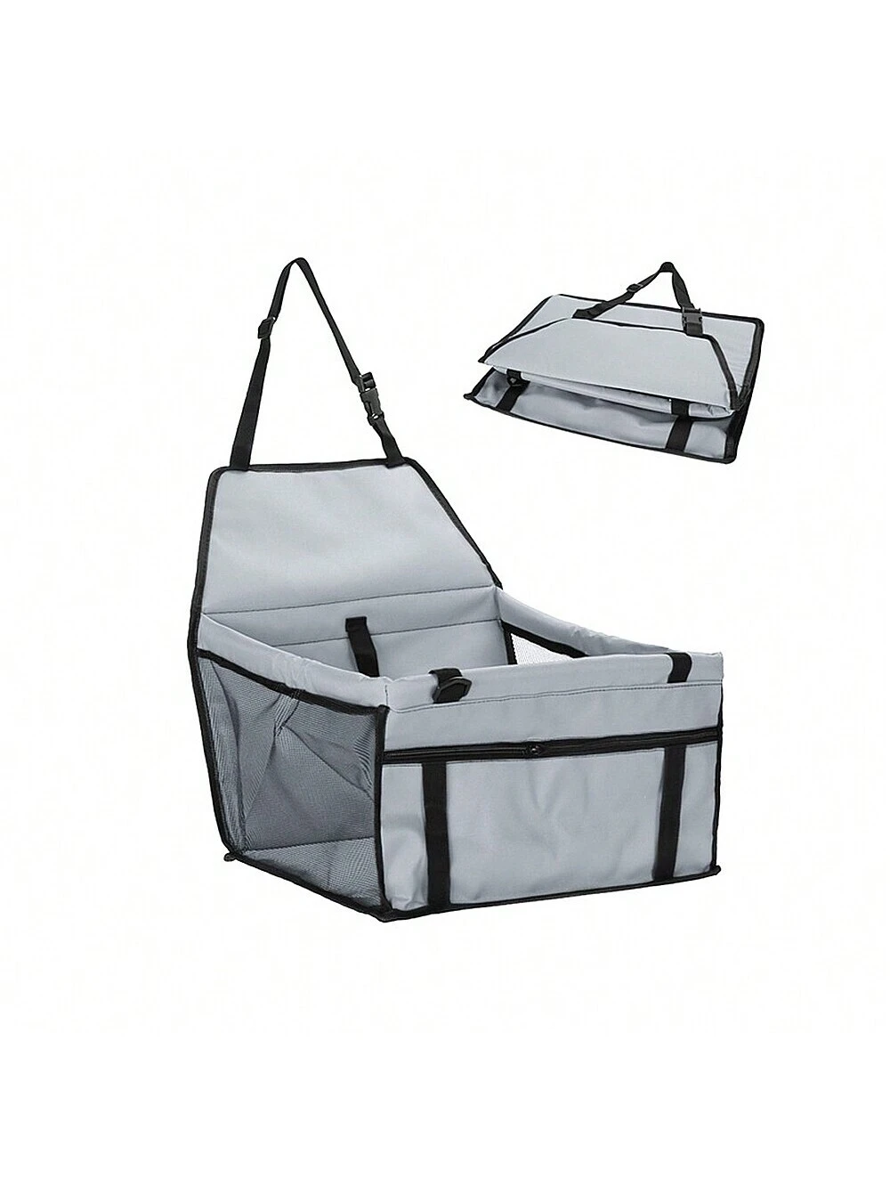 1pc Oxford Cloth Car Pet Dog Basket For Car Front Seat, Waterproof, Scratch-Resistant And Wear-Resistant, With Clip