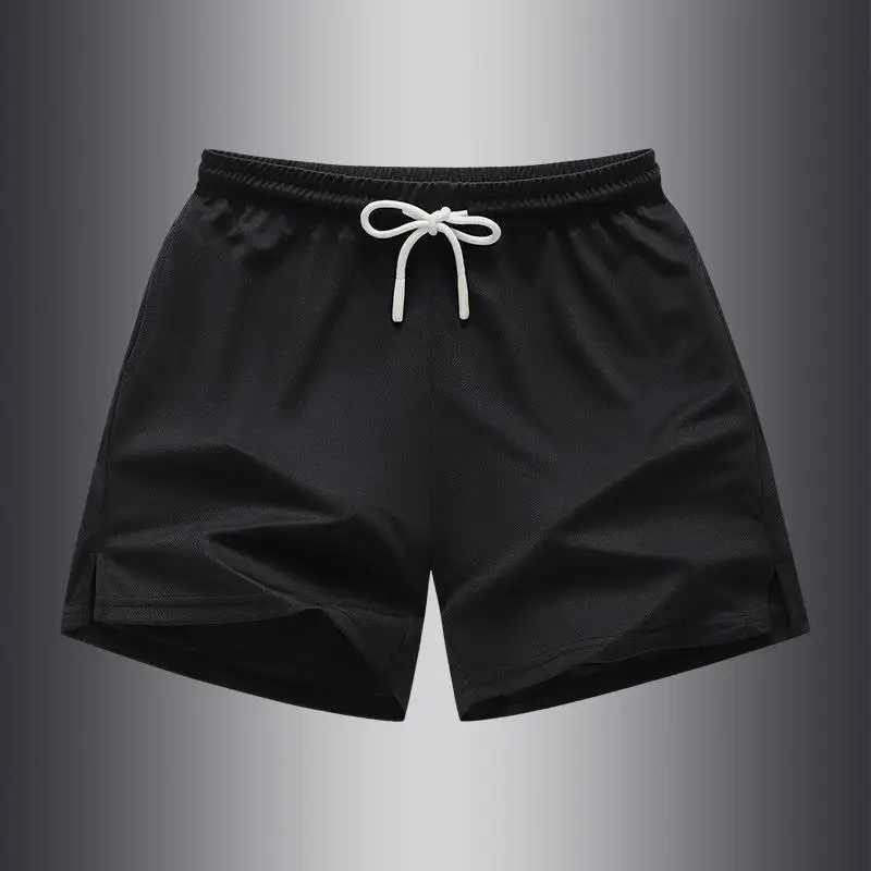 Summer new mens fast drying ice silk 5/4 sports pants and casual 3/4 thin ice silk shortsXJ250304