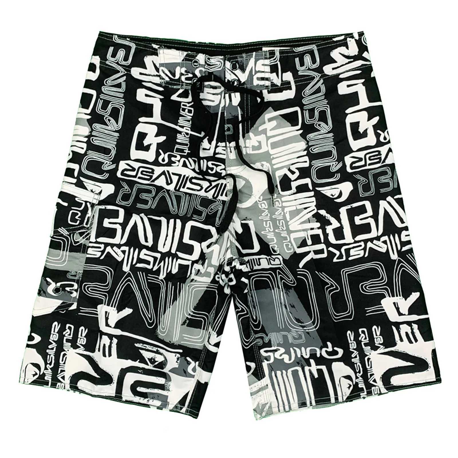 Mens Beach Pants Print Quick Drying Shorts Fashion Leisure Fitness Sports Trousers Plus Size Five Surf Shorts For Man SummerXJ250304
