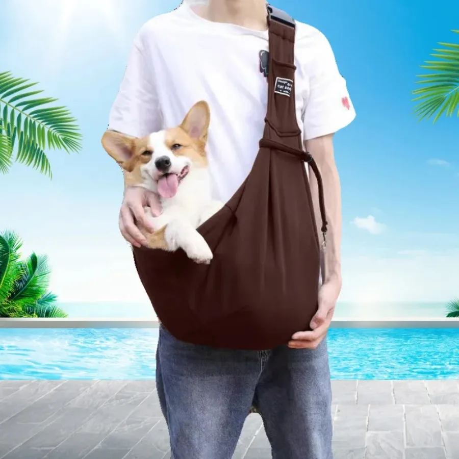 Pet Dog Adjustable Carrier Bag Outdoor Travel Out Puppy Single Shoulder Bags Dogs Comfort Sling Handbag Puppy Tote Pouch