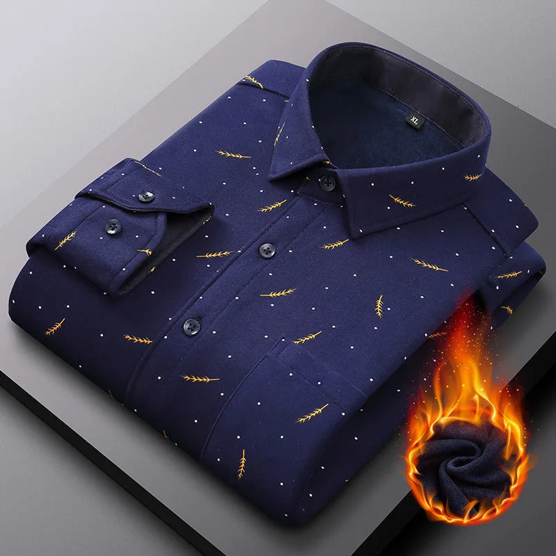 2025 spring shirts flower n high quality thicken casual mens shirtautumn smart shirt mensize M5XL KCY019 250227