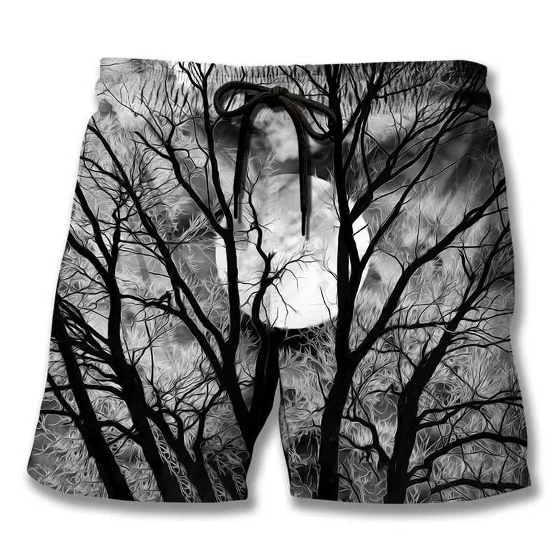 Summer Street Versatile Thin Beach Wear High end Fashion 3D Digital Printed Shorts Mens Large Handsome Loose ShortsXJ250304