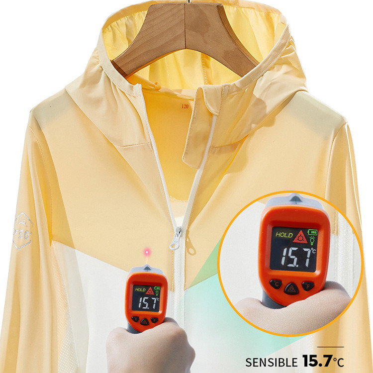 tracksuit Children's high elasticity hooded patchwork breathable one size fits all sports jacket parent-child sun protection clothing