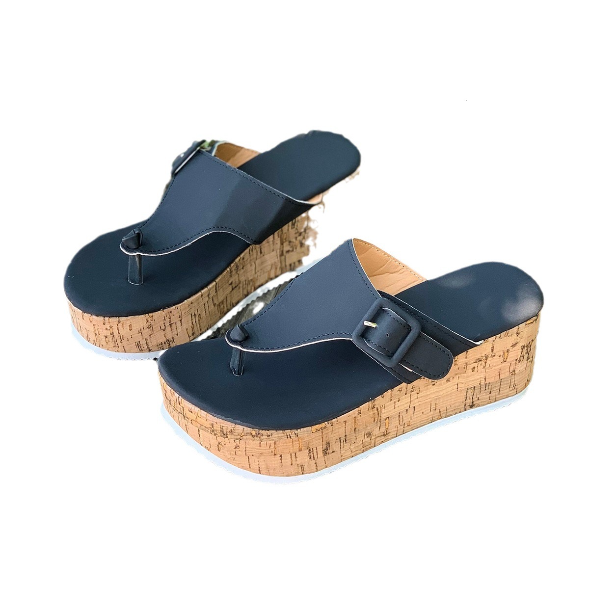 Toe Sandal Clip 2025 Large Summer Casual Thick Bottom Drag Women's Solid Color Cool New Style ddmykukumalu
