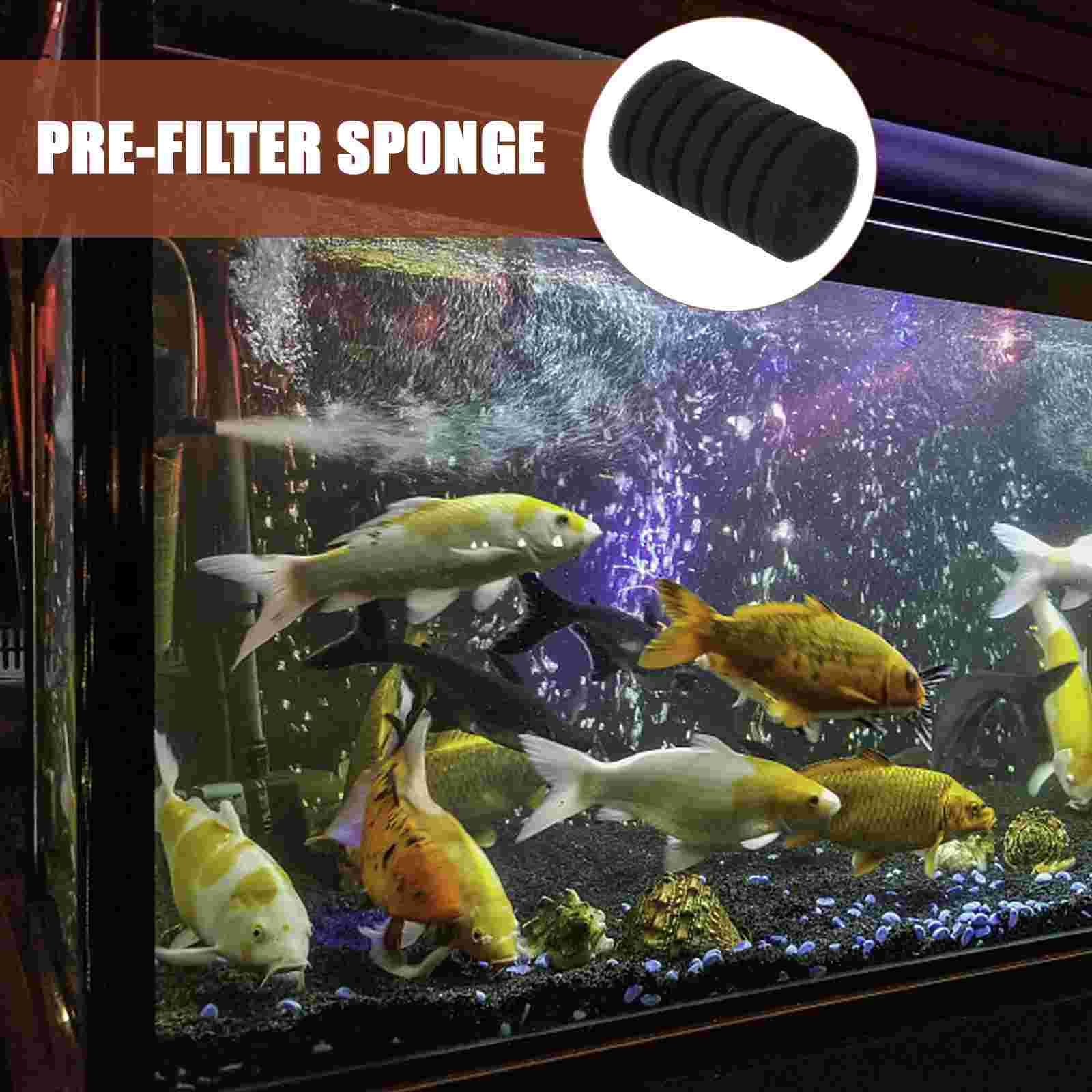 2 Pcs Filter Sponge Sponges Fish Tank Supply Inlet Protective Sleeves Aquarium Replacement Accessories Cover Filtration for