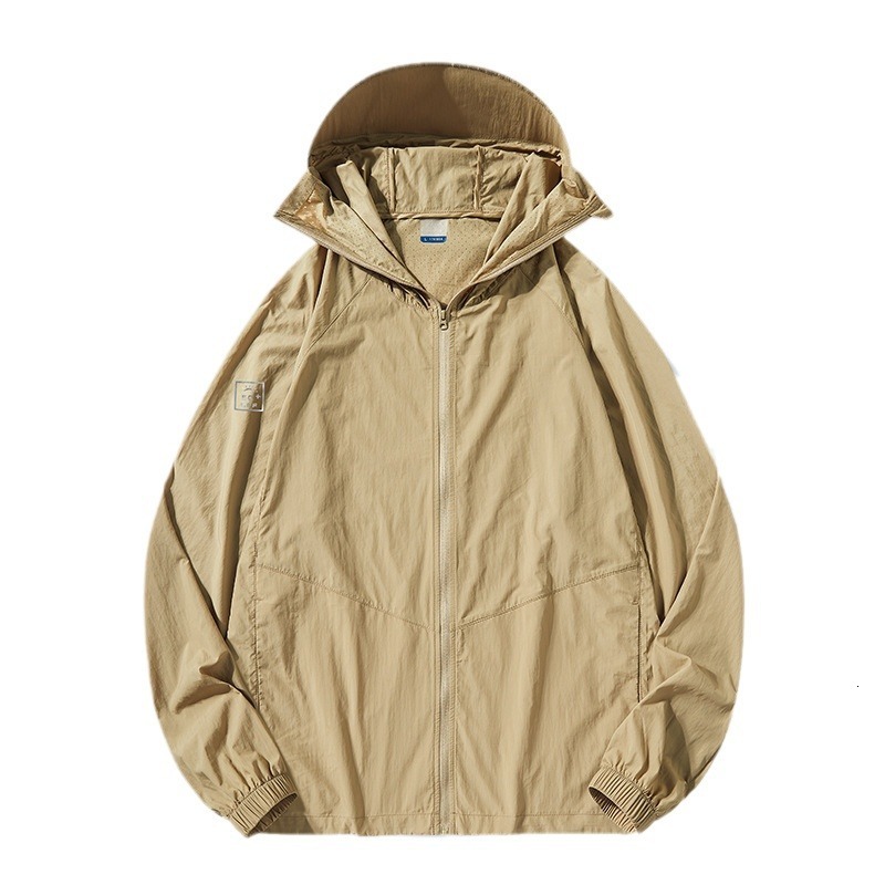 Summer solid color couple mountain style large brimmed functional women, UV thin breathable sun protection clothing for men