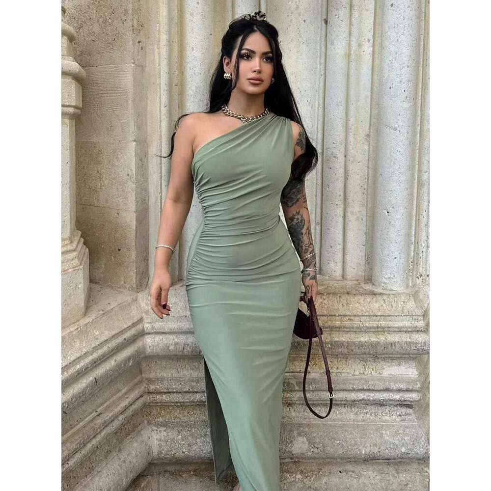 Black Summer New Women Fashion Sexy Split Sleeveless Backless Slim Maxi Female Casual Club Elegant Lady Party Dress KLMY