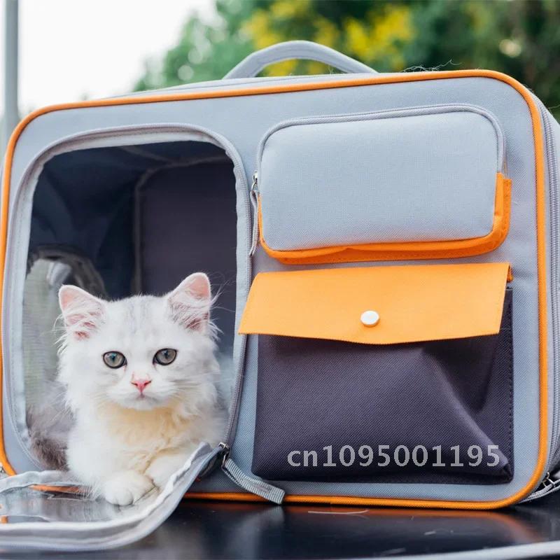 Breathable,Cat Pet Transport Backpack,Portable Travel Bag,Large and Capacity,Three Sides durable Multifunctional Backpack,Thick
