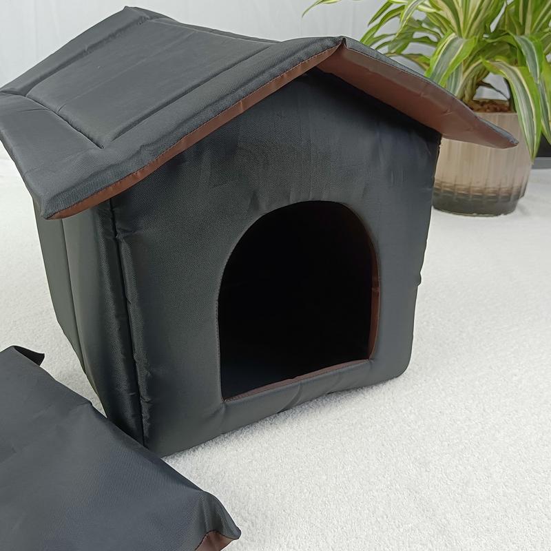 Outdoor Ferals Cat House Warm Waterproof Cold-Proof Kennel Cat Shelters Pet Supplies Oxford Cloth Windproof Ferals Cat House