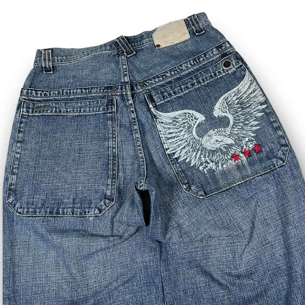 Streetwear JNCO Y2K Baggy Jeans Men High Quality Embroidered Vintage Jean Hip Hop Goth Harajuku Casual Wide Leg Pants